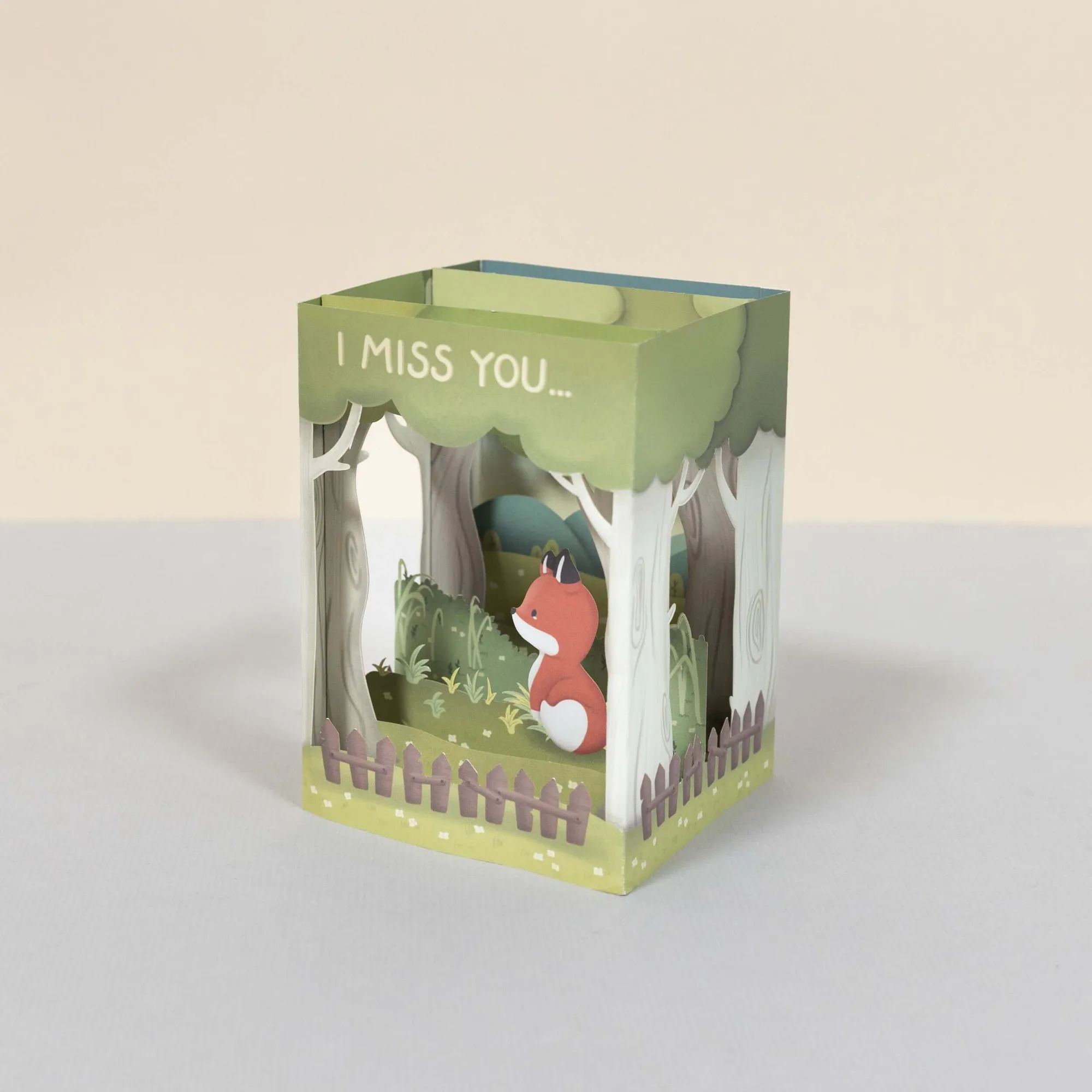 3D Greeting Card - I Miss You