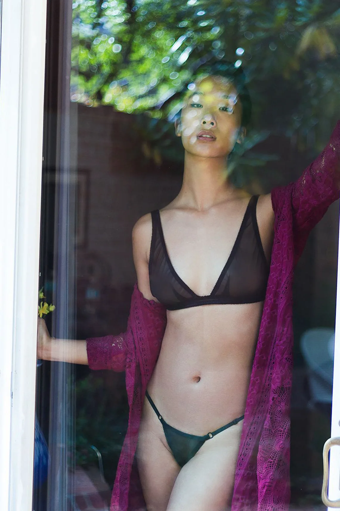 Demeanor Bralette in Sheer Recycled Mesh