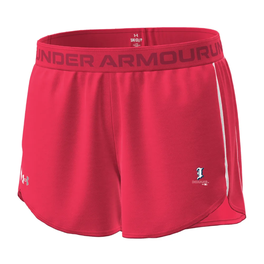 Indianapolis Indians Women's Red Batting Practice Logo Under Armour Play Up Shorts