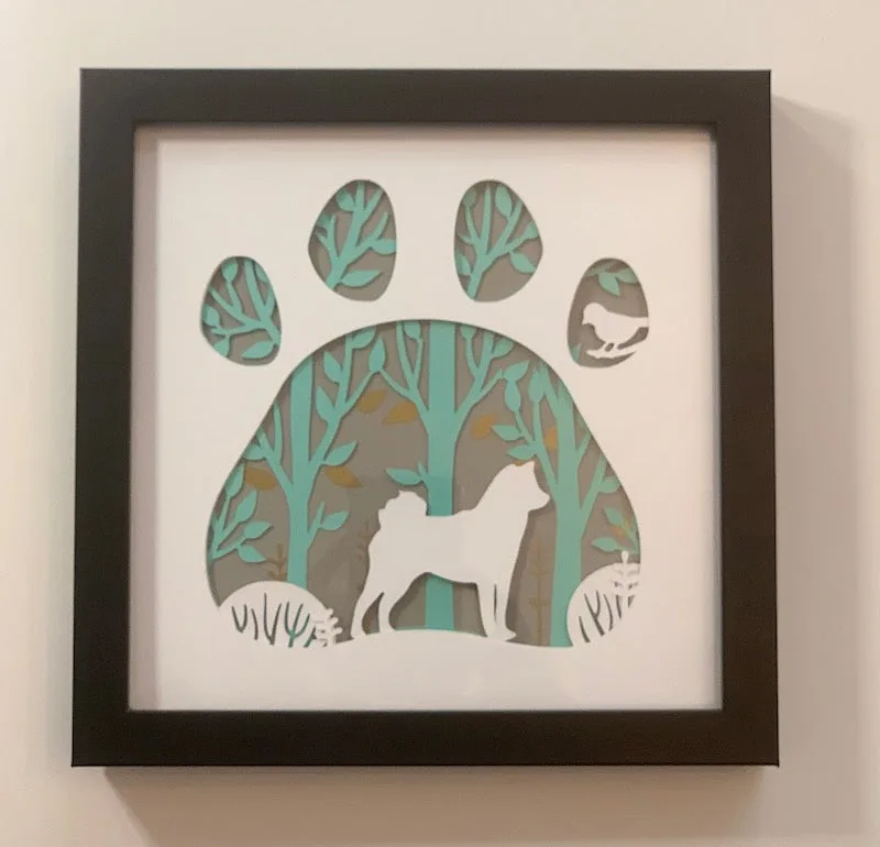 Custom Dog Breed 3D Paw Layered Art