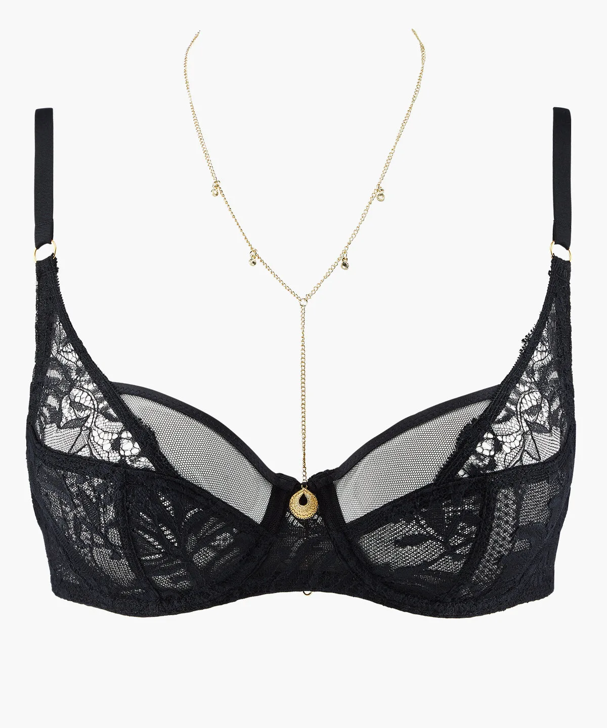 Gold Pleasure Comfort full cup bra Black Light