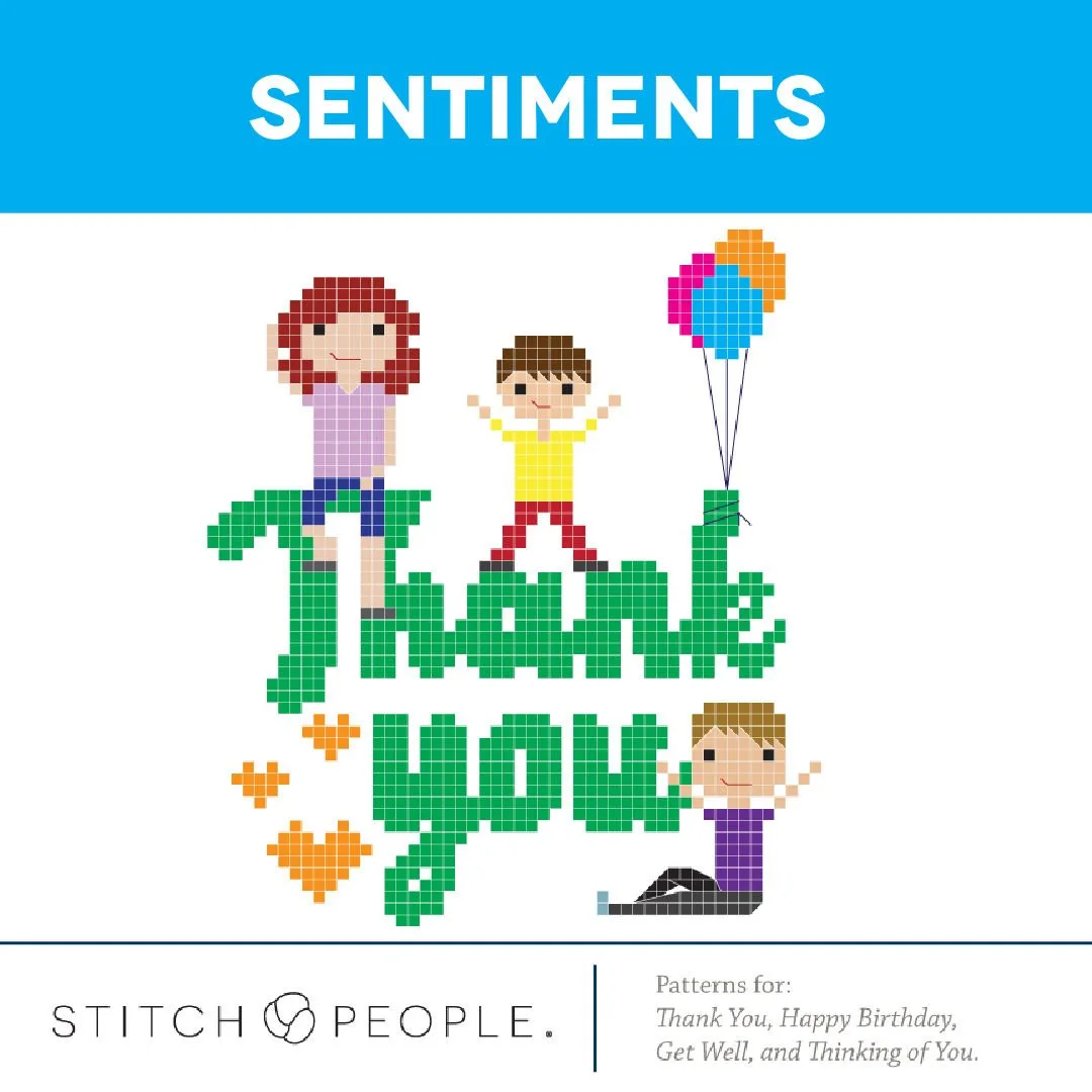 Sentiments Greeting Card Cross-Stitch Patterns
