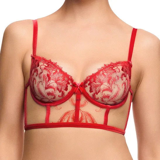 Nocturnelle Longline Bra - Flame