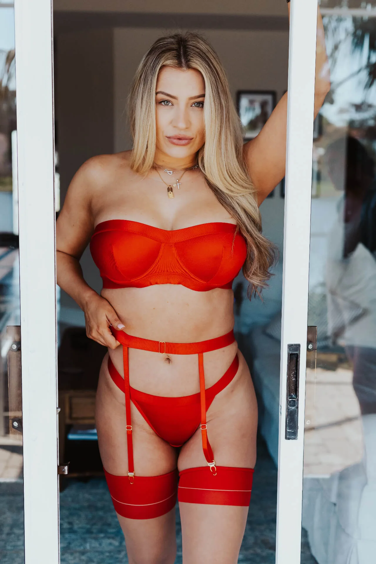 Flaming Halter Lingerie Set