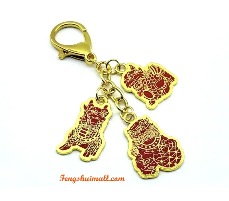 3 Celestial Guardians Feng Shui Amulet