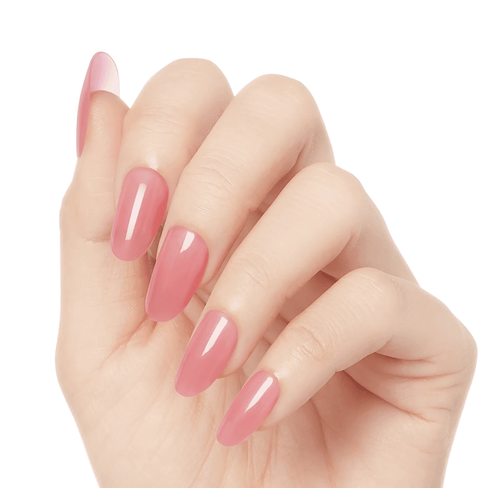 Kiss Salon X-tend Color Press On Soft Gel Ongles - A Happy Day | Uni, Rose, Moyen, Ovale