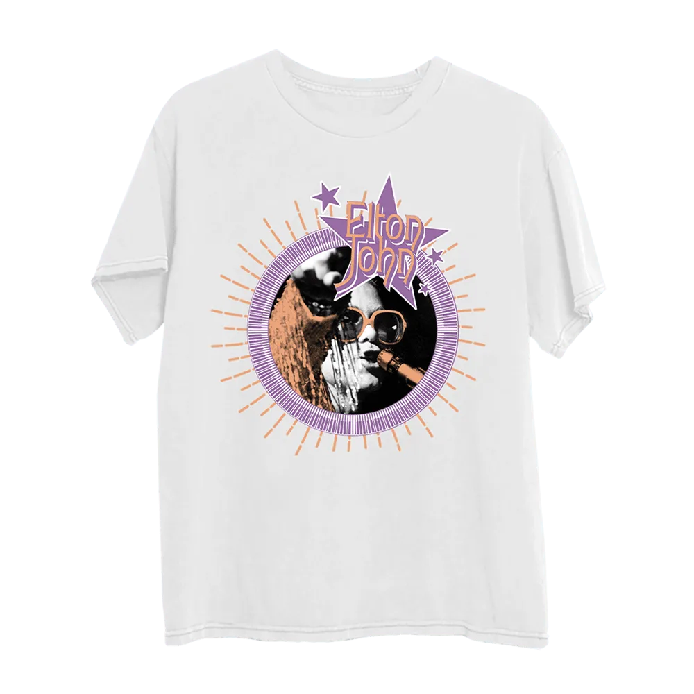 Elton John GYBR Sunburst Piano T-Shirt Care Guide