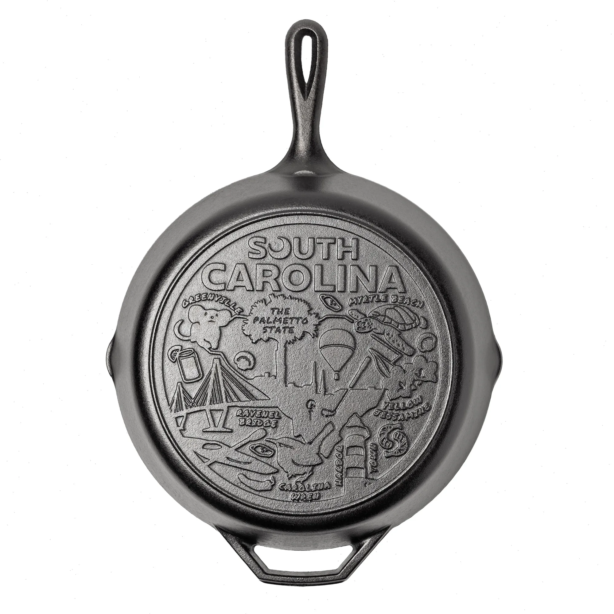 American Road Trip: 12 Inch Seasoned Cast Iron Skillet, South Carolina