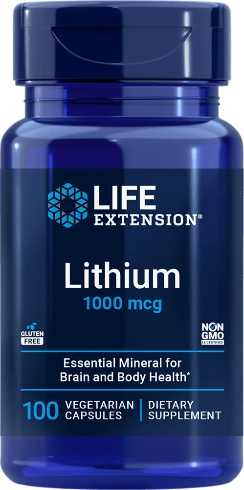 Lithium, 1000 mcg, 100 capsules