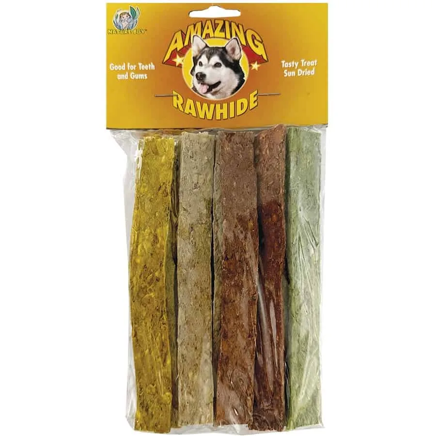 Amazing Munchy Rawhide Flats Dog Treats 15 Ct