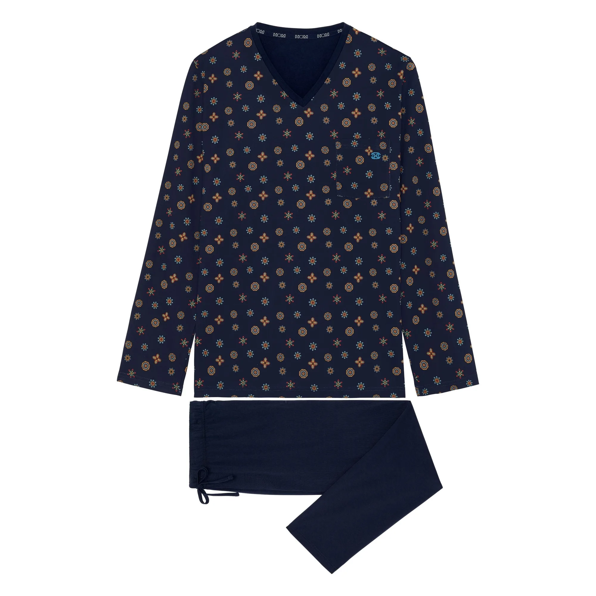 Mandala langer Pyjama-Set: Passform, Stoff und Schlafkomfort