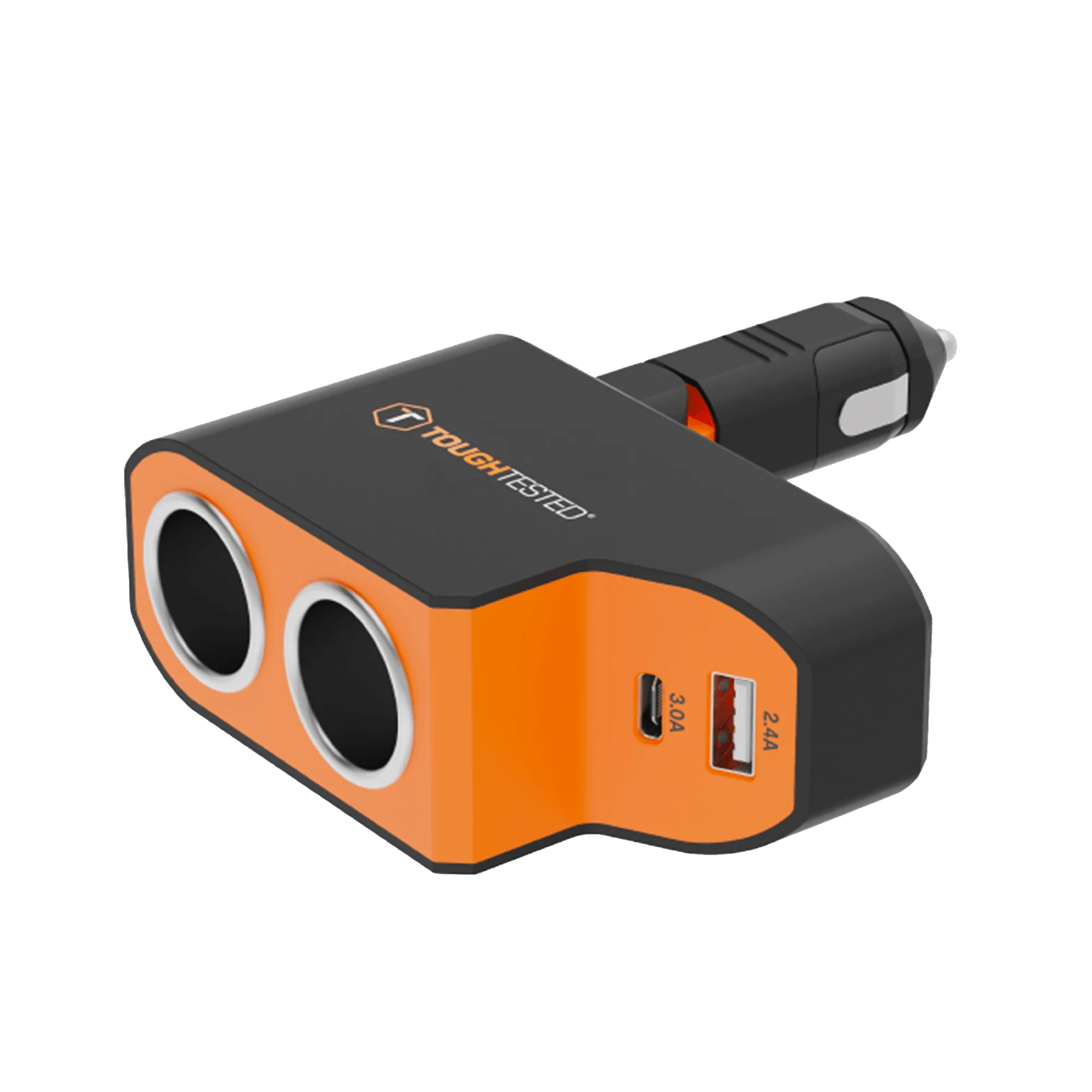 Adaptateur double 12V ToughTested avec USB-C et USB, 37W