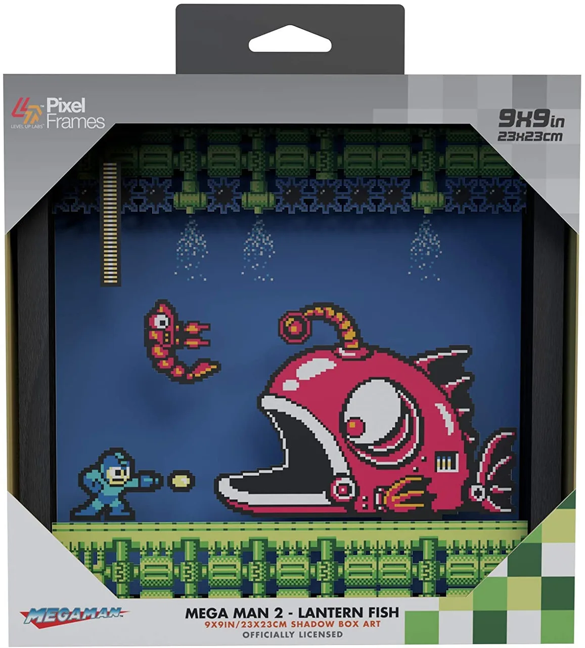 Megaman 2: Lantern Fish Shadow Box Art