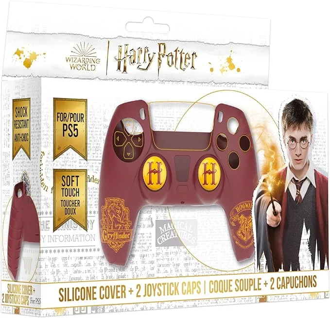 Harry Potter - Silikonhülle + Daumensticks für Controller Gryffindor [Rot] (PS5)