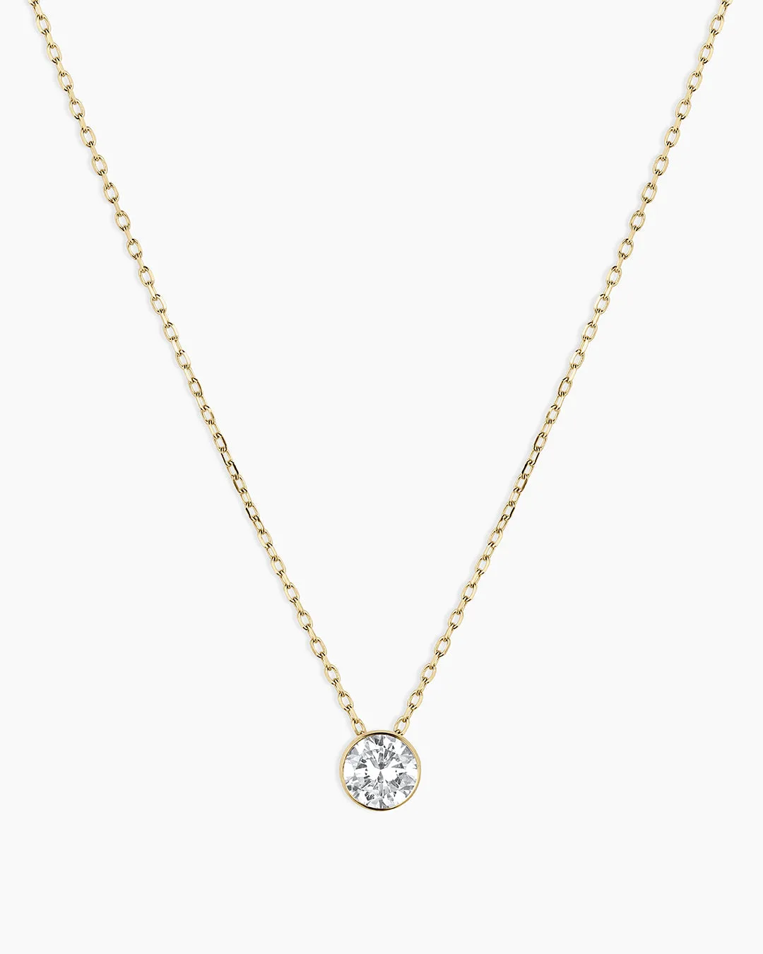14K Lab Grown Diamond Halo Necklace