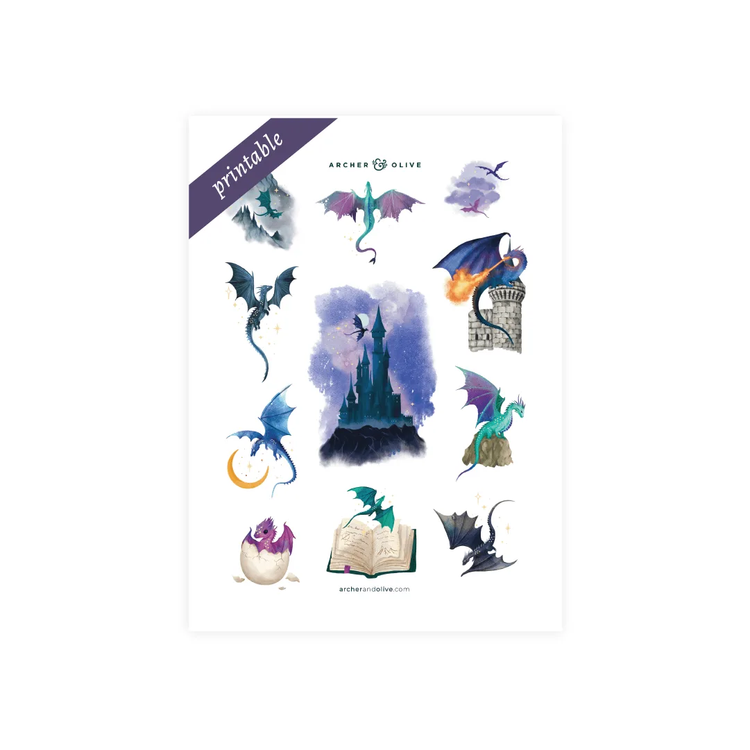 用Dragon Spire貼紙打造奇幻手帳排版