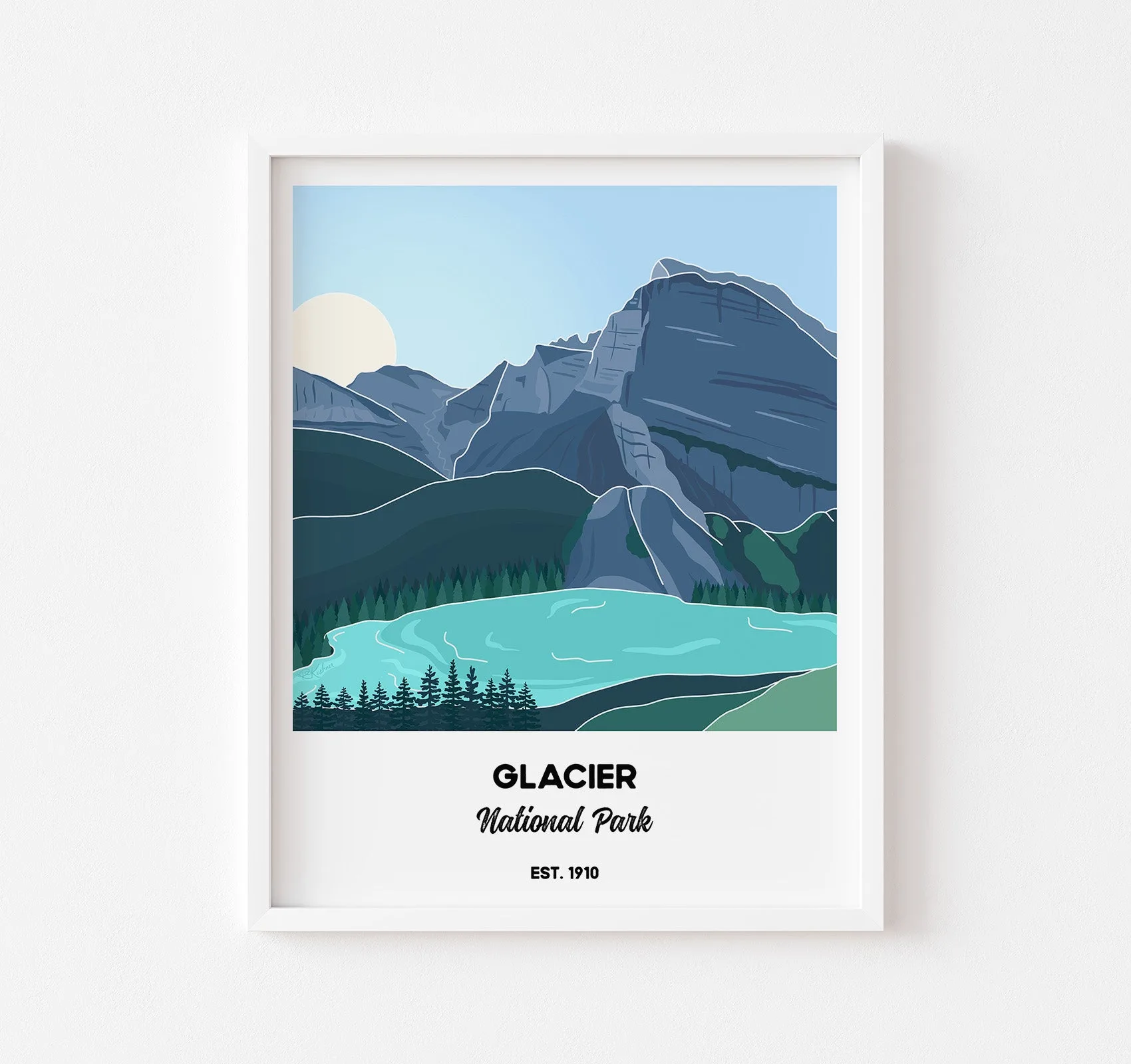 Glacier National Park "Instant Photo" Art Print