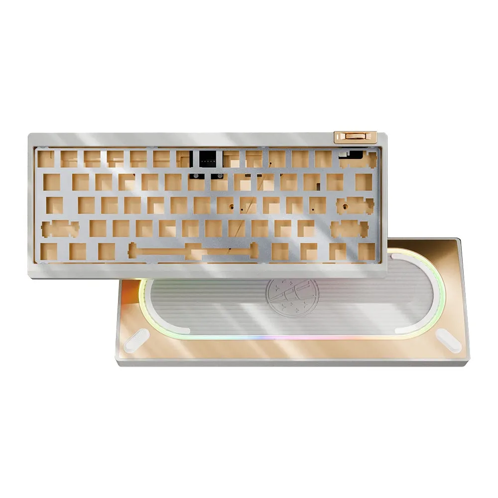 Zoom64 Case Kit - GH60 HE Drift Gray with 63 WS Flux Deep Clacky Switches included