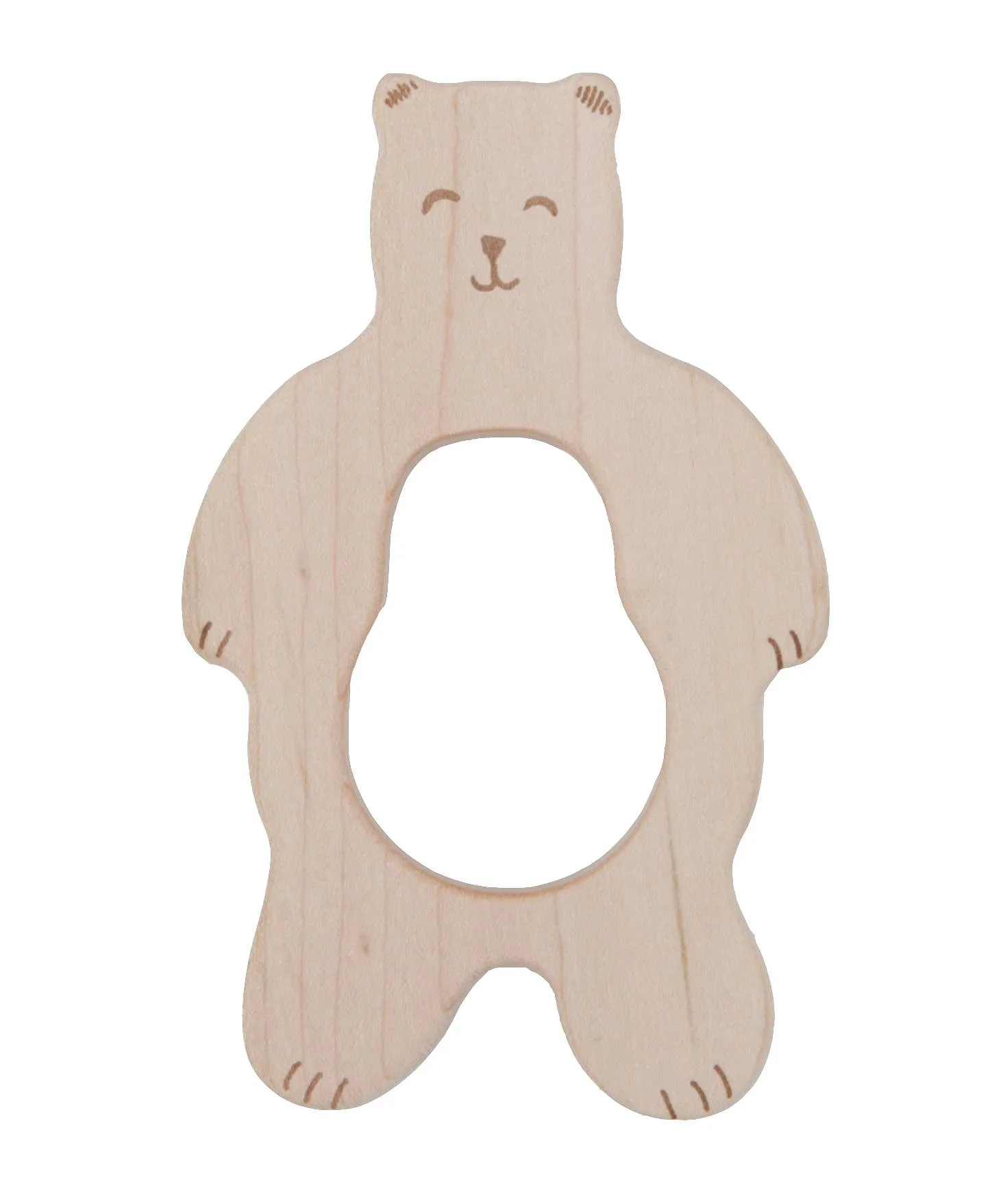 wooden teether - smily bear