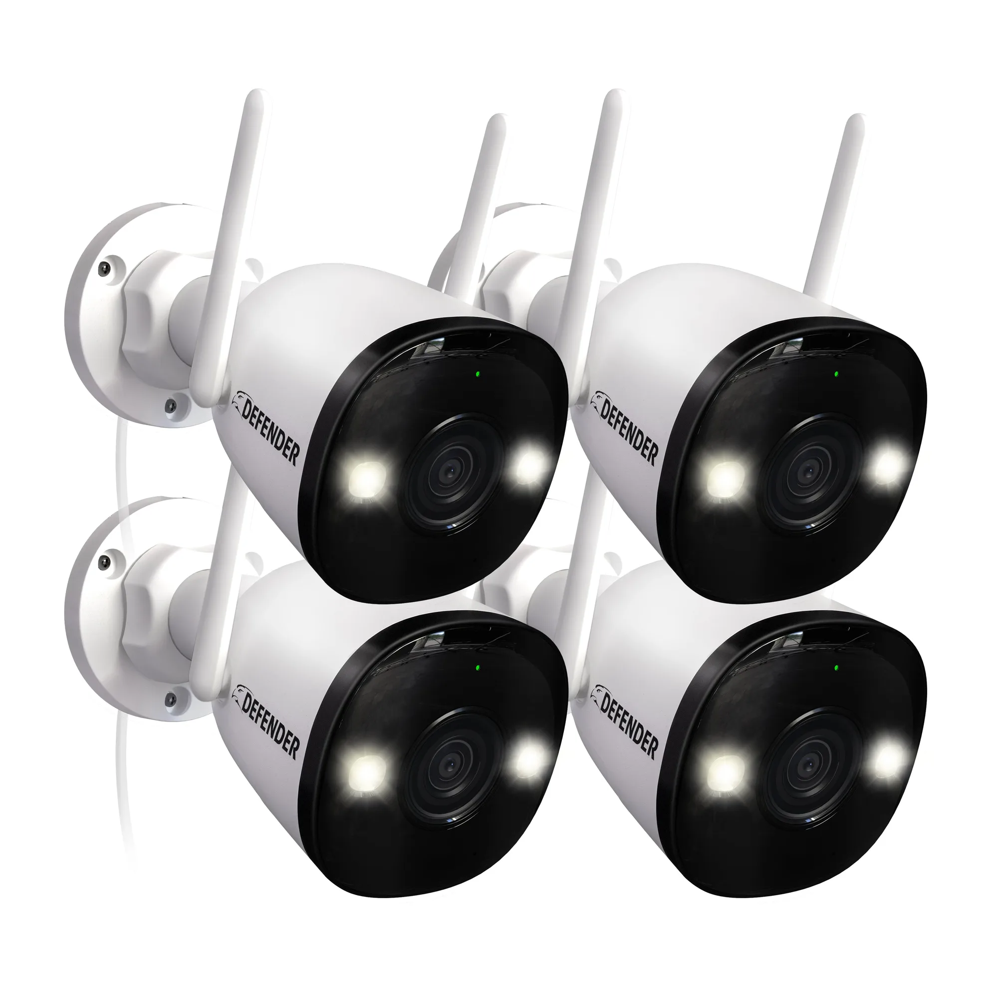 AI POWERED 4K Guard Pro Wi-Fi 6 Plug-in Security Camera, 4 Pack