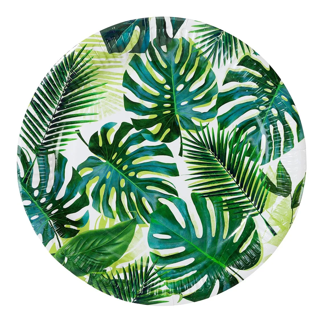 Tropical Fiesta Palmblatt Pappteller - 8 Pack
