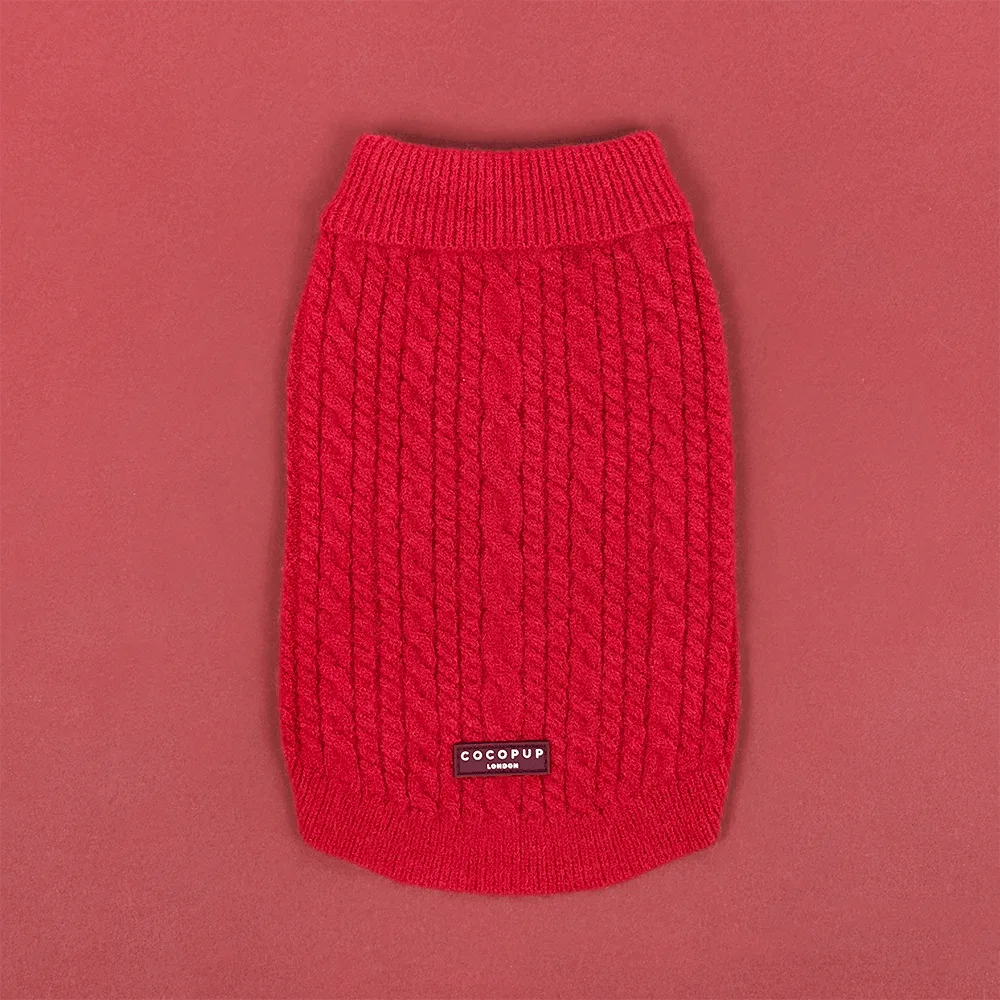 Jumper - Cable Knit Mulled Wine