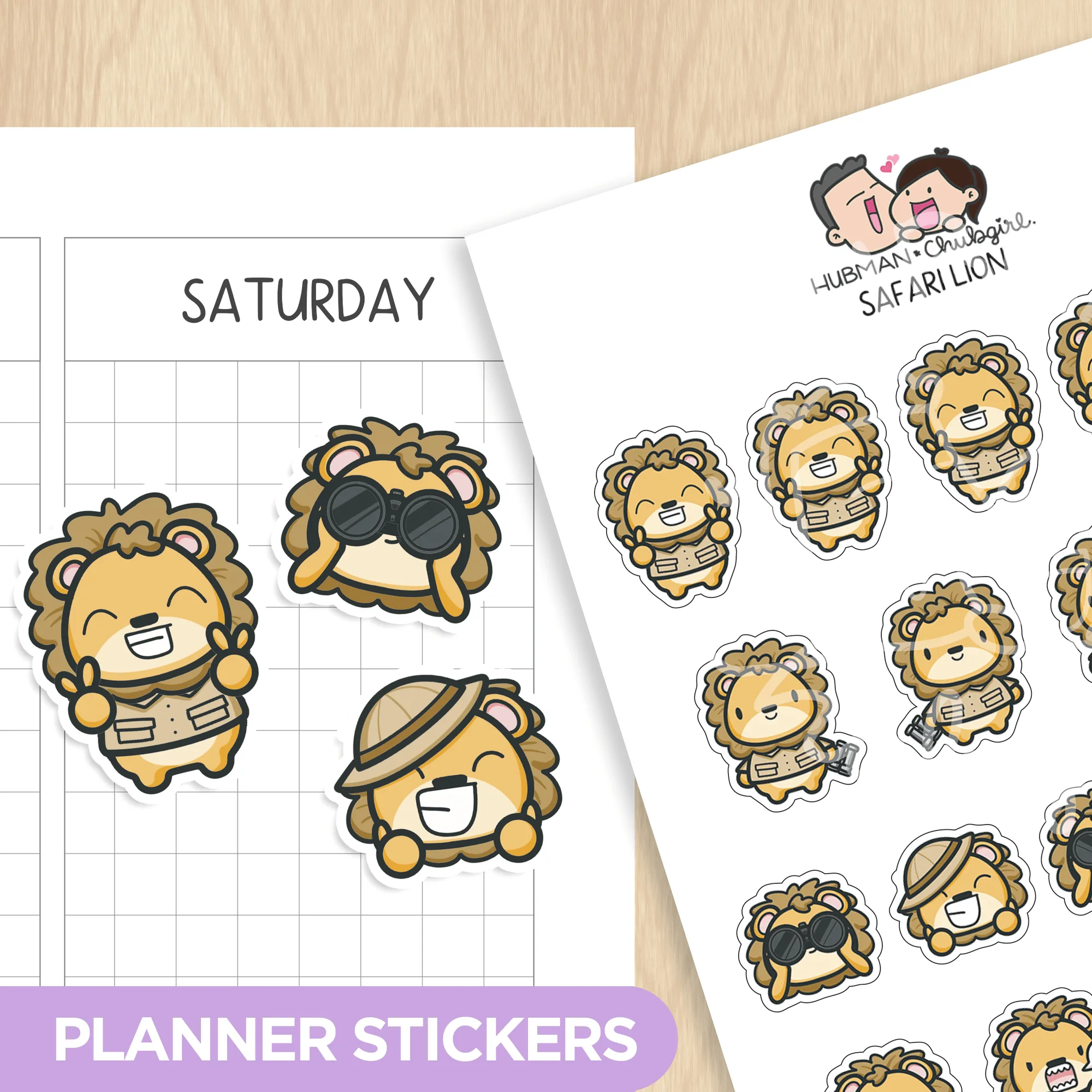 Safari Lion Planner Stickers: Creative Layout Ideas