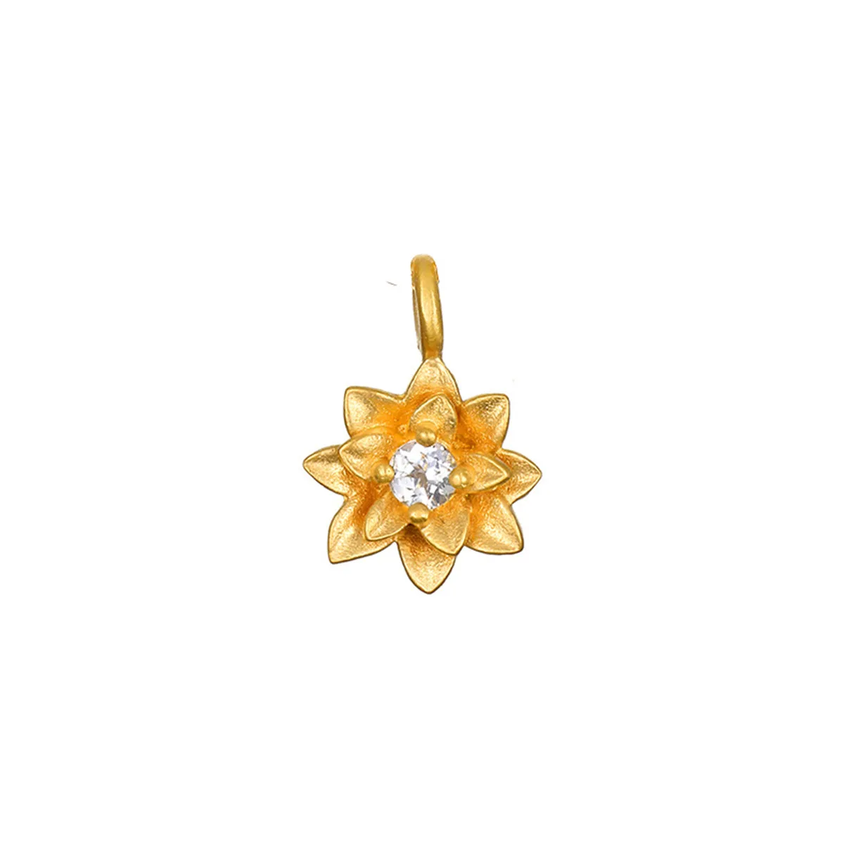 Pendentif lotus doré renaissance de l'âme