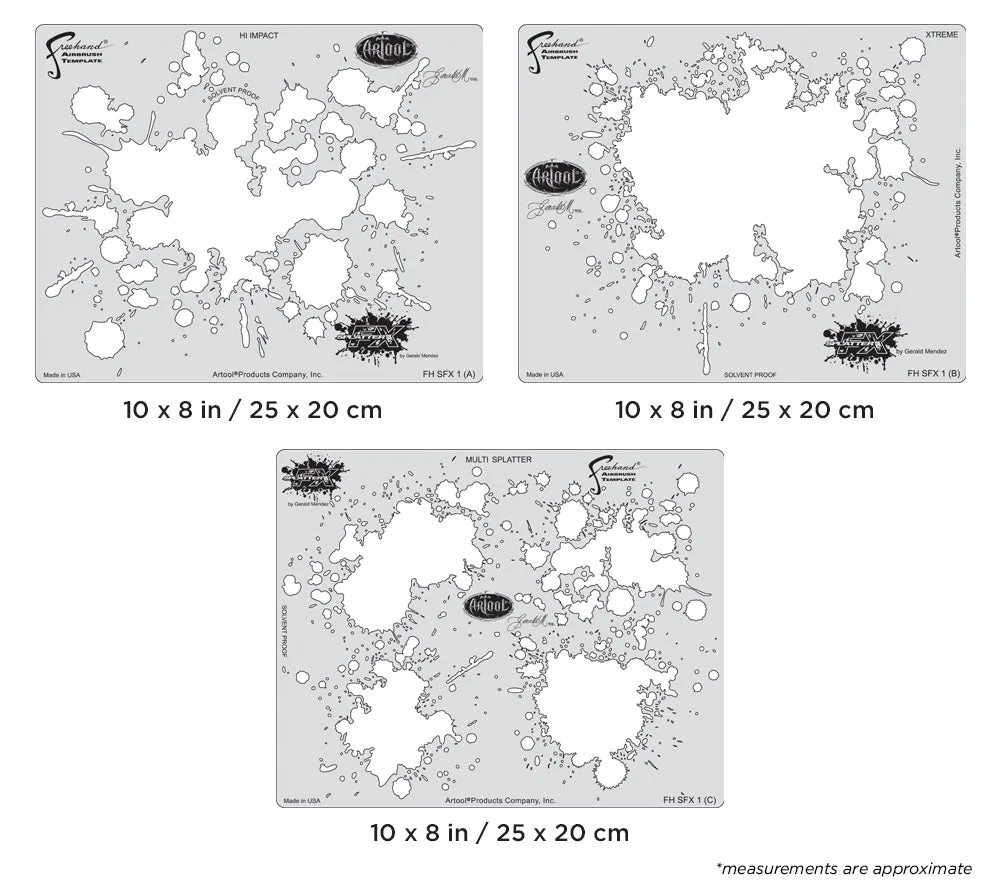 Iwata Splatter FX Airbrush Template: Creative Techniques