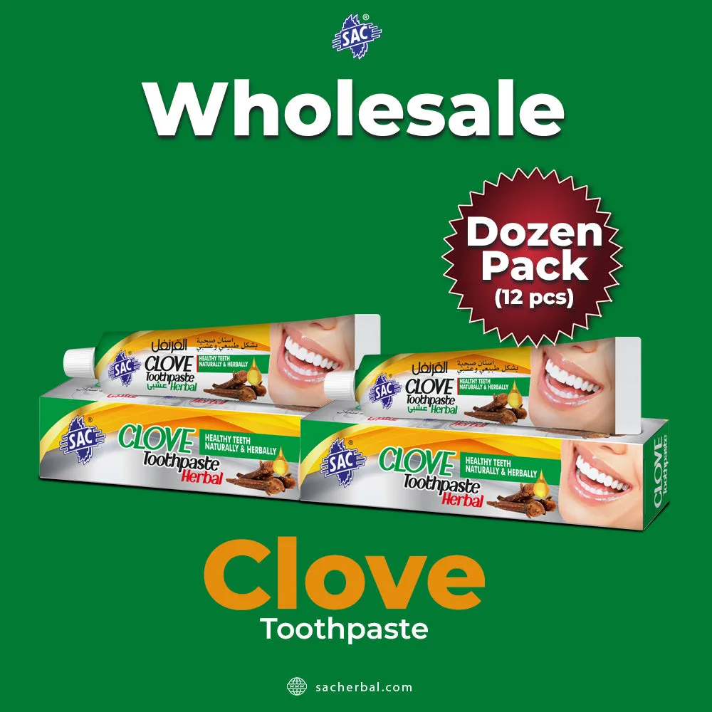 Pack docena de pasta dental SAC con clavo: beneficios bucales