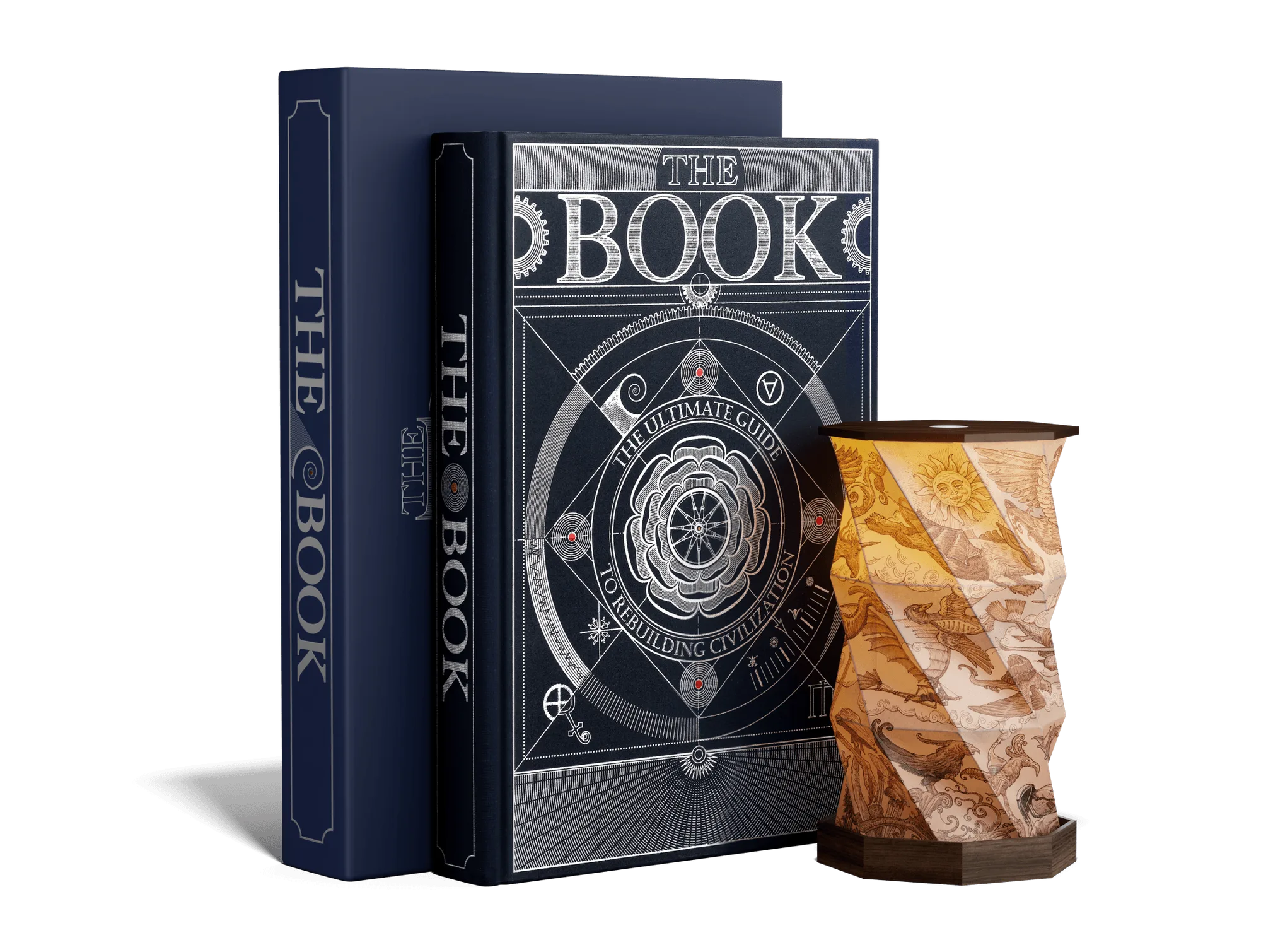 O conjunto de luz Collector. O livro numa caixa de oferta & candeeiro Twisted