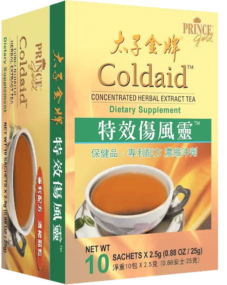 Prince Gold Coldaid - Concentrated Herbal Extract Tea, 10 sachets