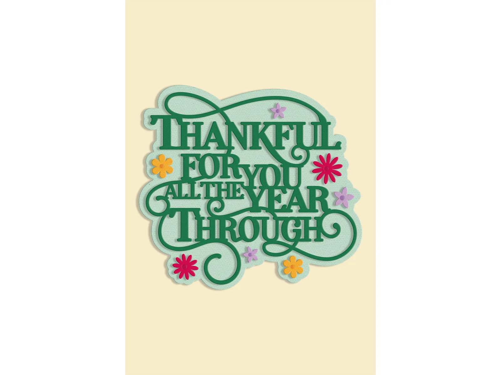 Thankful for You Sentiment Metal Die Set
