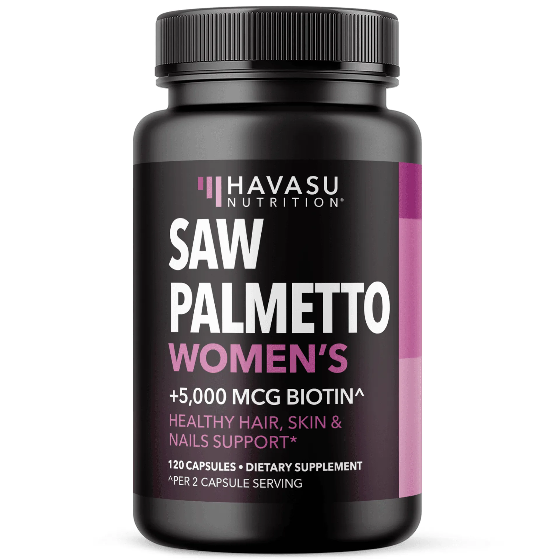 Saw Palmetto + Biotin Capsules, 120ct