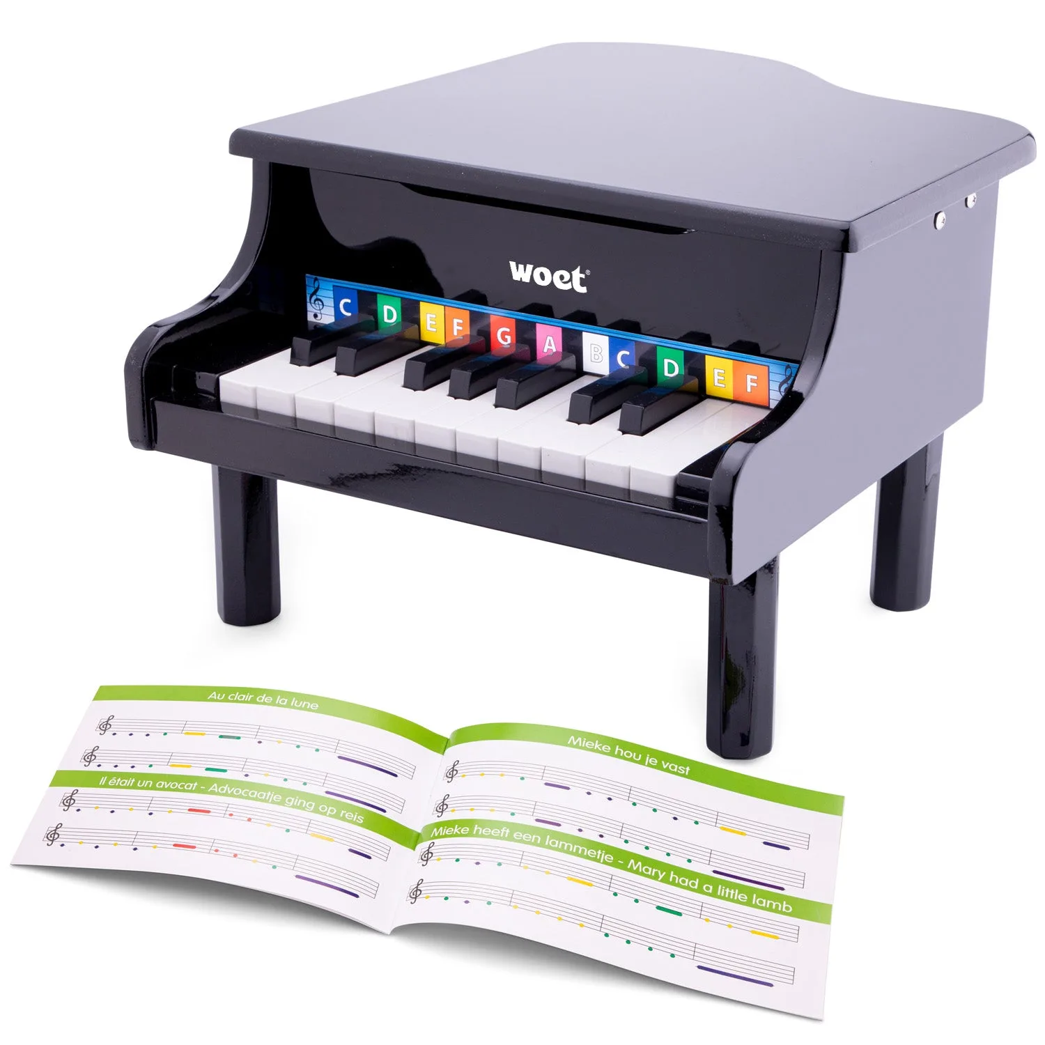 Grand Piano - Black - 18 Keys