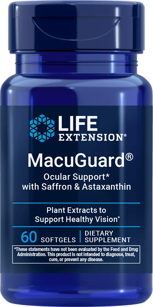 MacuGuard® Ocular Support with Saffron & Astaxanthin, 60 softgels