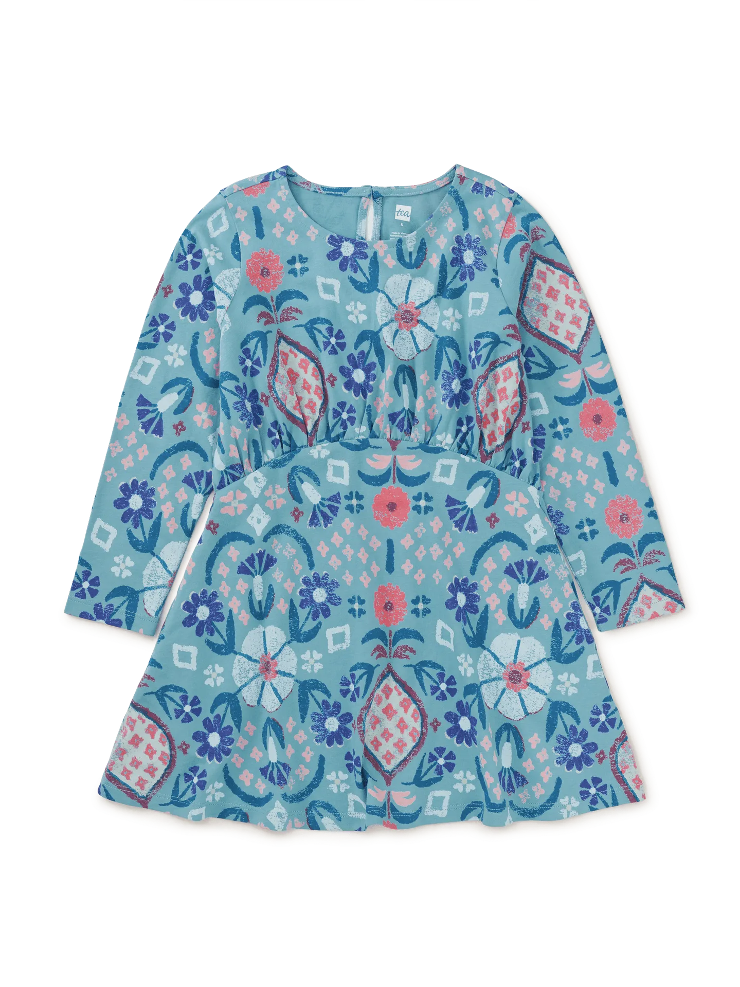 Robe taille cintrée à manches longues