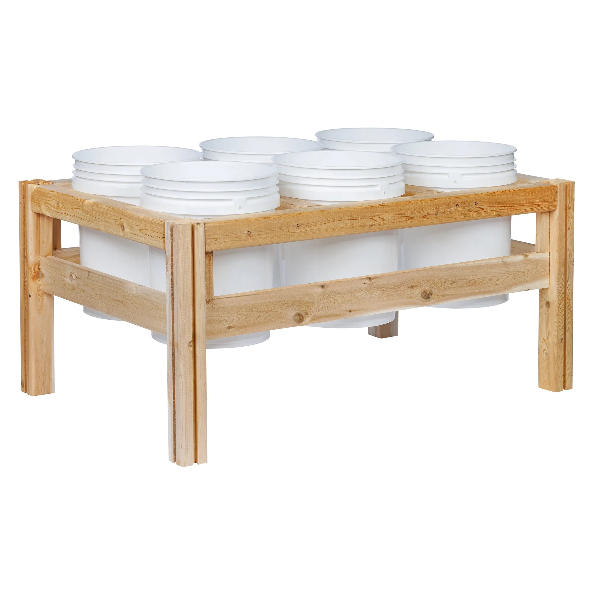 Six-Bucket Elevated Cedar Garden Frame: What Can You Grow?
