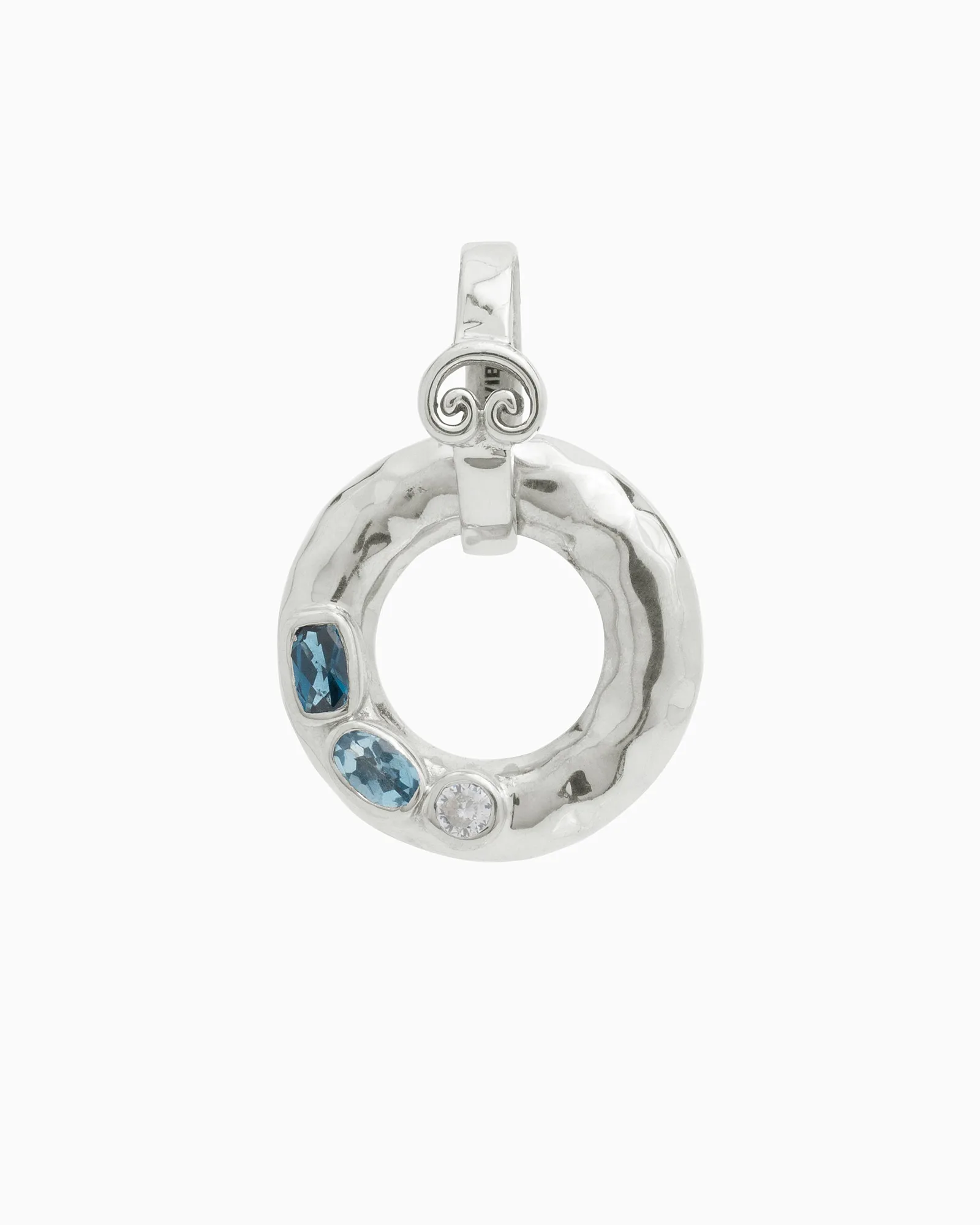 Colgante One Love con piedras - Topacio azul London/Topacio azul Hampton/Zircón blanco