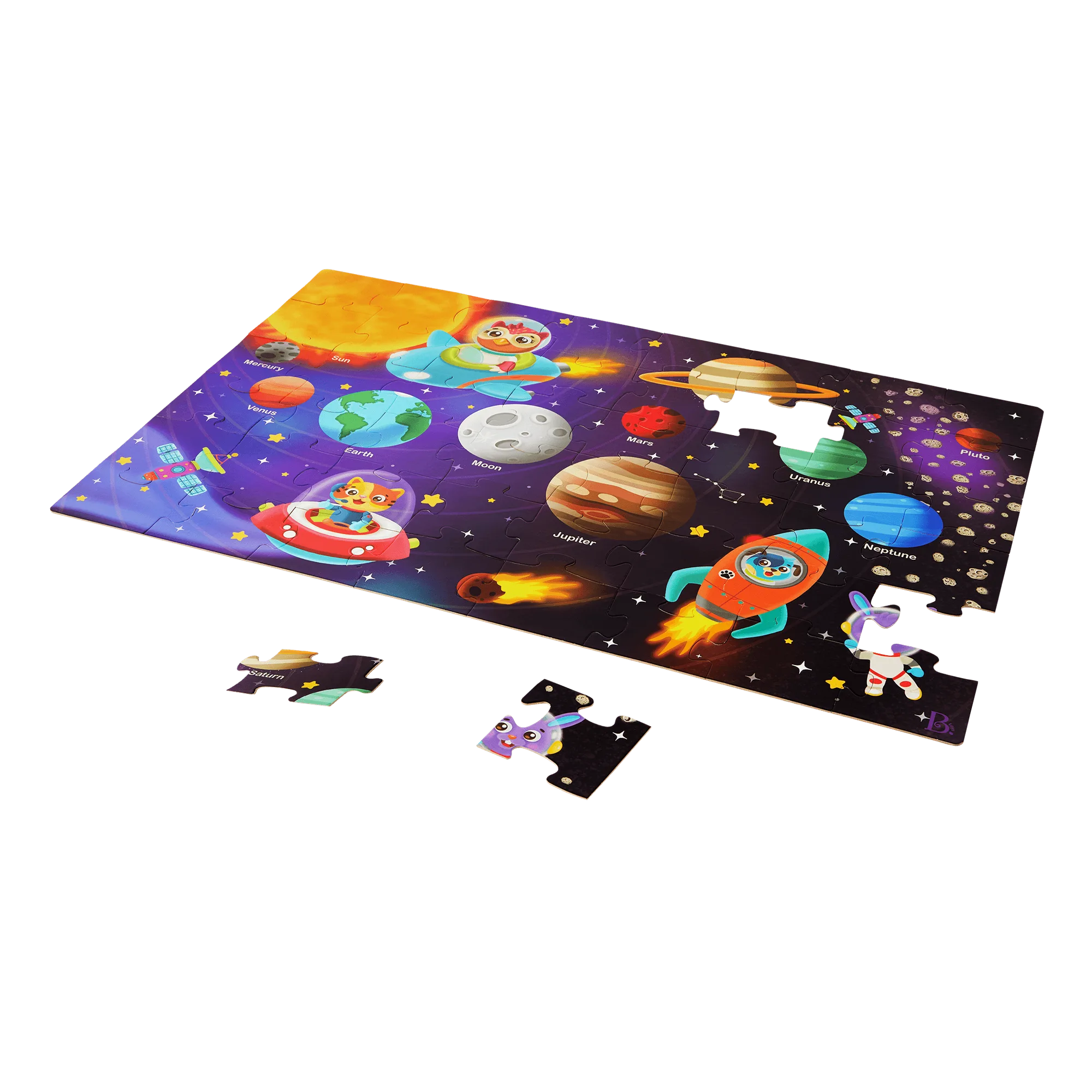 Puzzle Gigante Sistema Solar vs. Equilibrio y Construcción: Juguetes STEM 3+