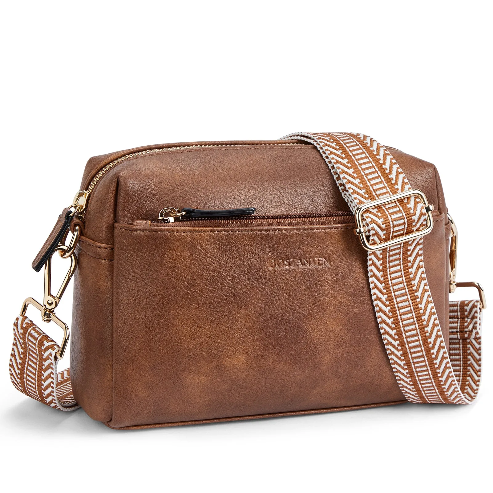 Nola Houd uw essentials georganiseerd met een Triple Zip Leren Handtas