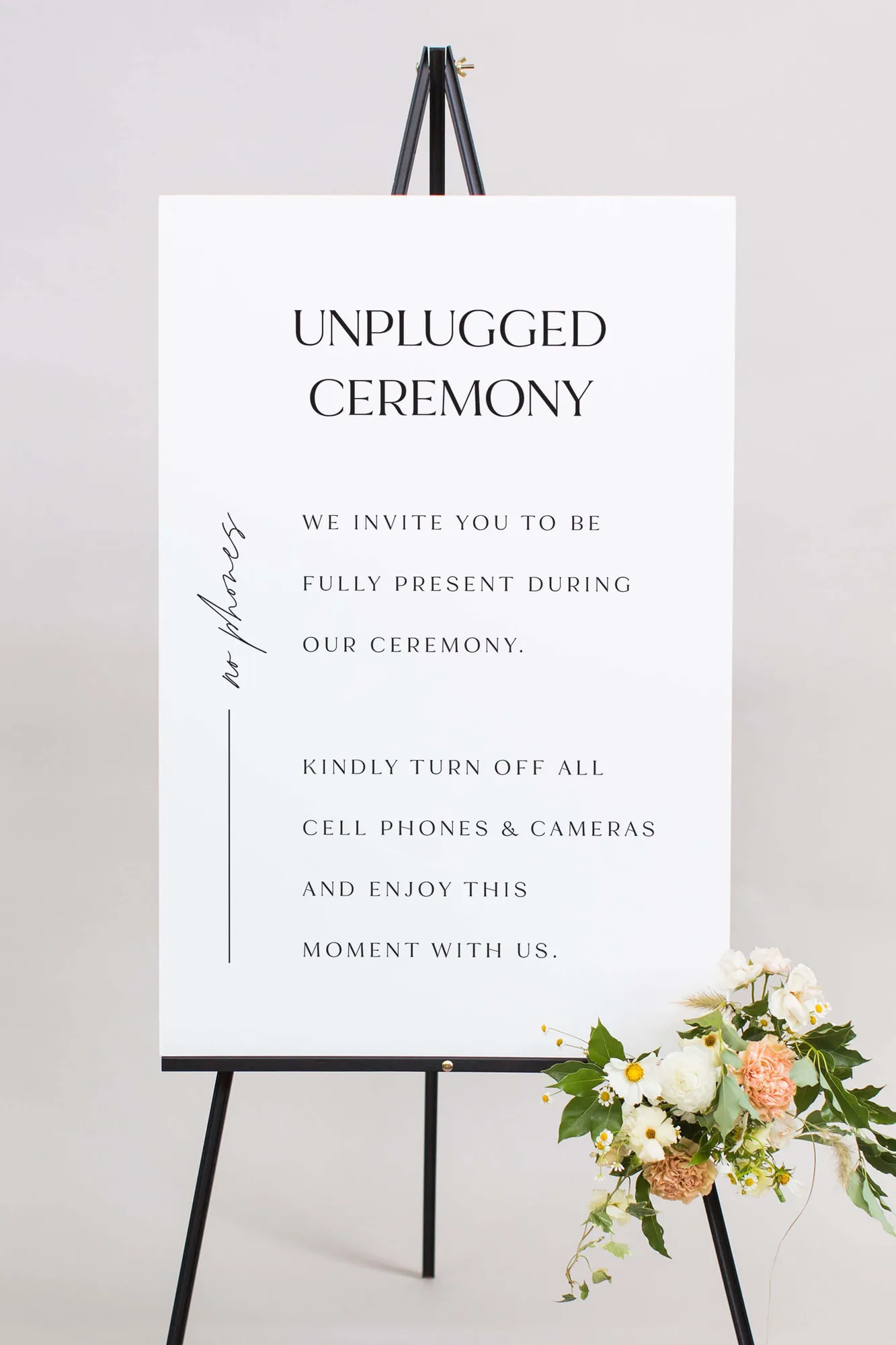 How to Word a Wedding Unplugged Ceremony Sign