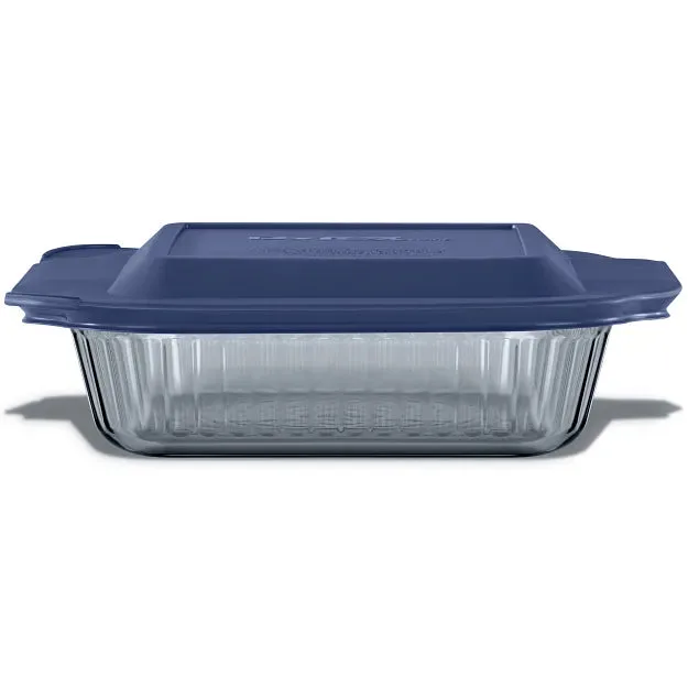 Guide du plat carré teinté Pyrex 8 pouces avec couvercle