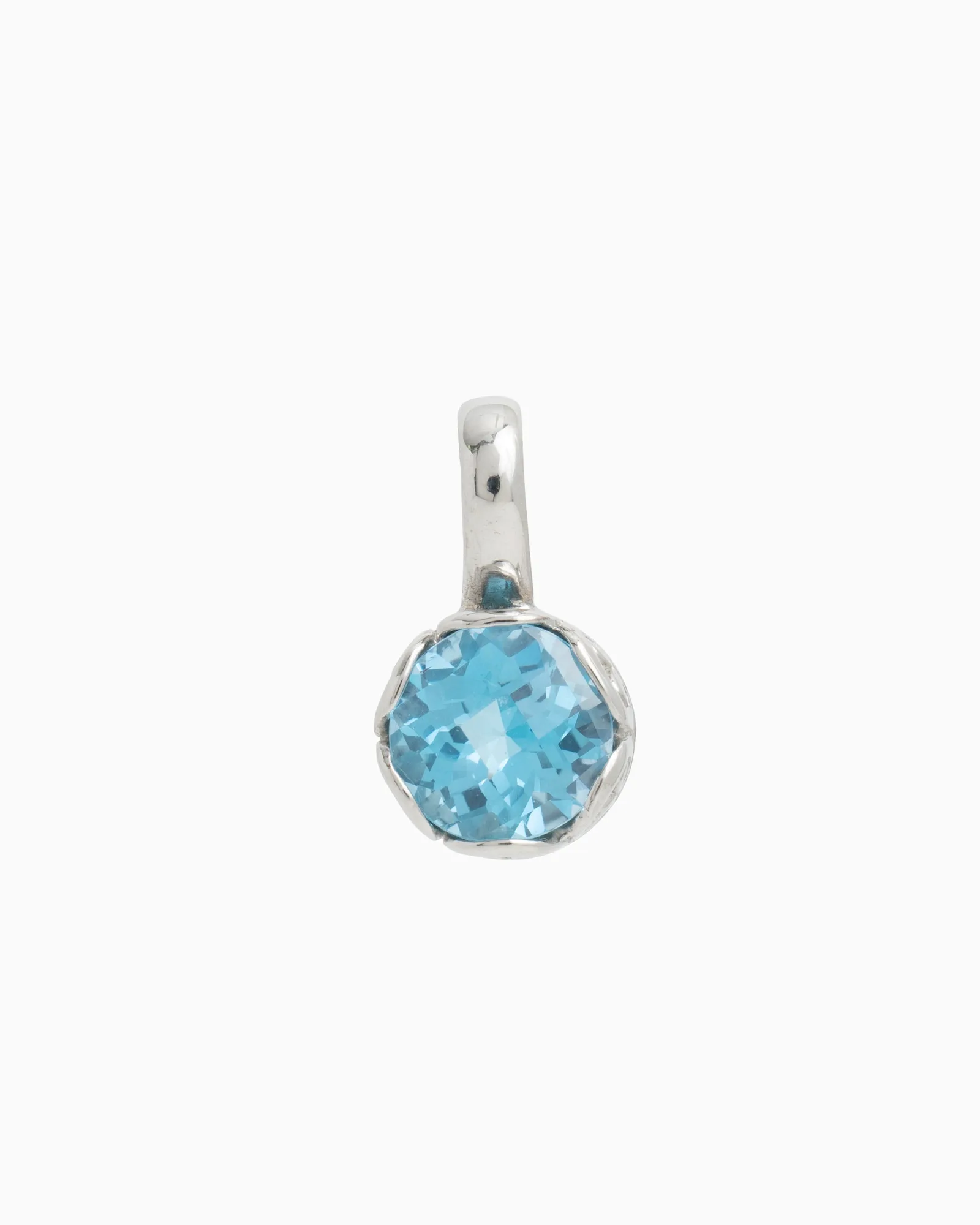 Grand pendentif en pierre pétroglyphe Princess - Hampton Blue Topaz