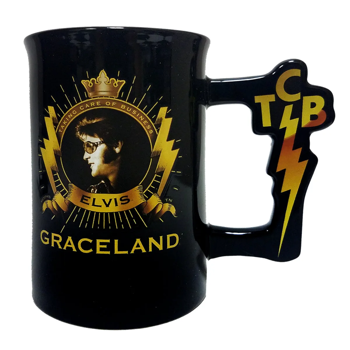 Elvis Graceland TCB Handle Coffee Mug
