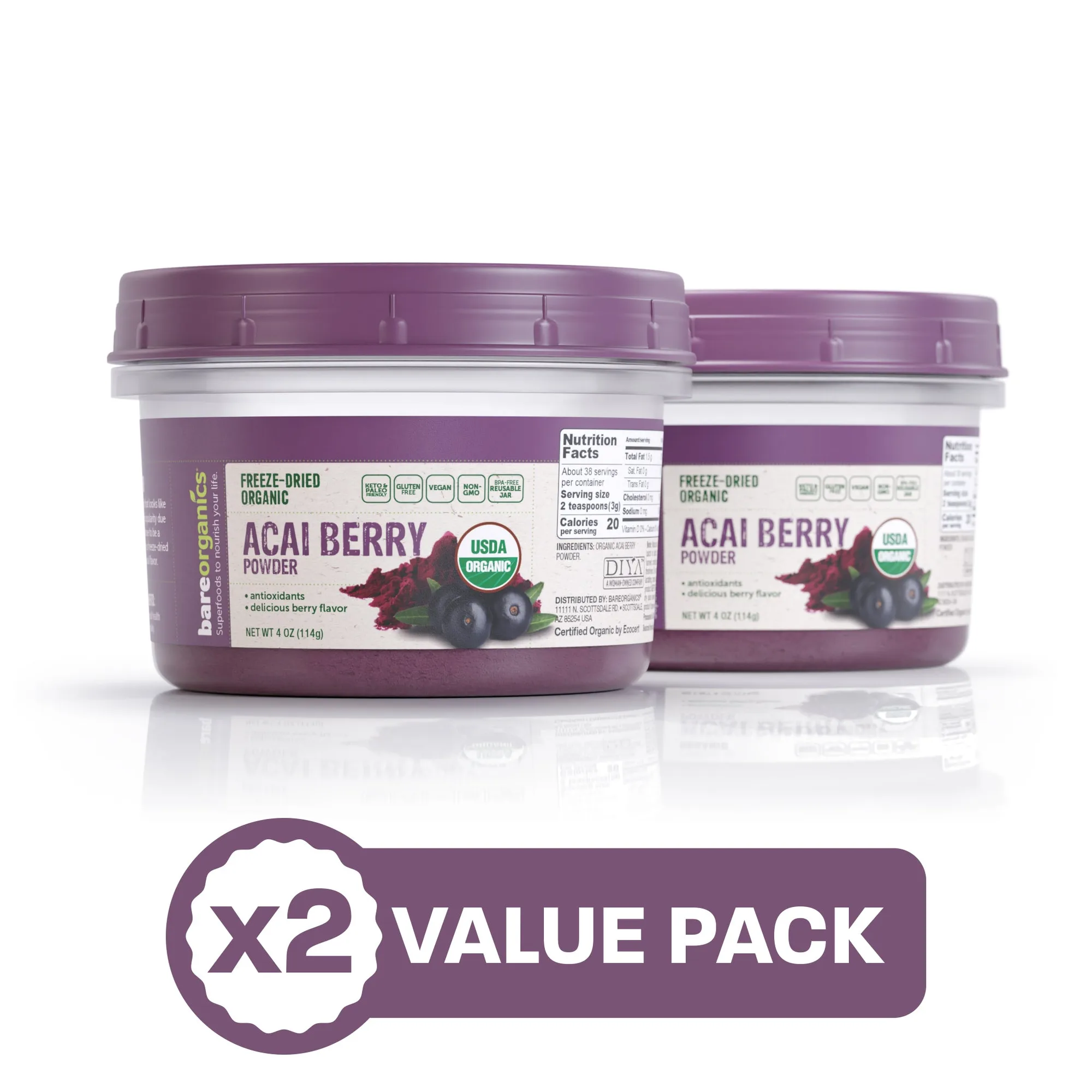 Organic Acai Berry Powder Bundle