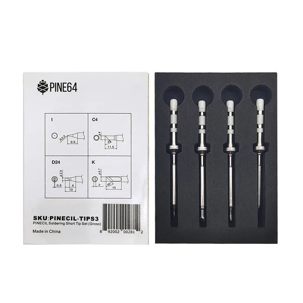 Pinecil Lötspitzen-Set kurz - Standard (Grob) - PINE64