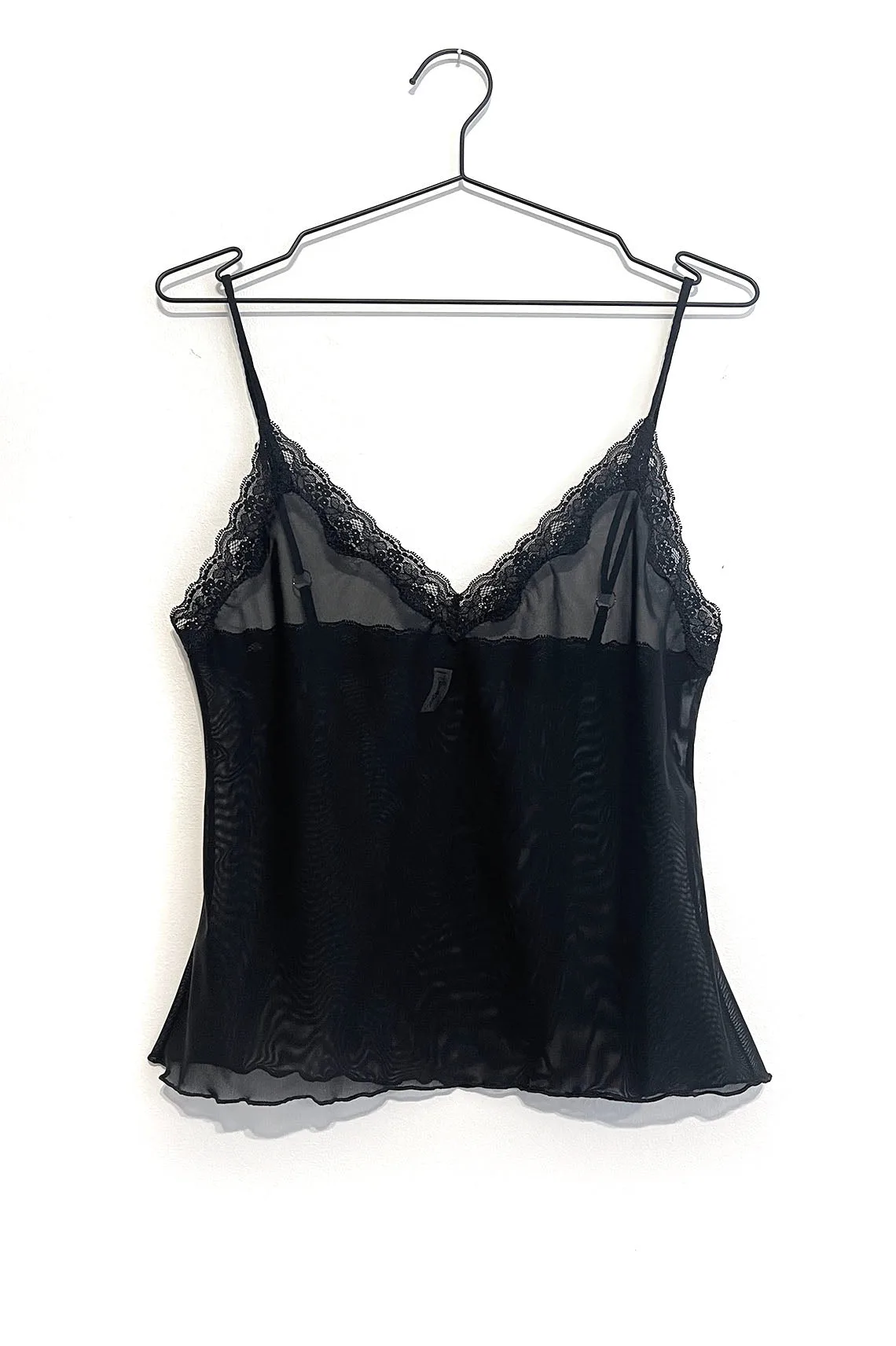 Camisole en mesh Demeter en noir, mesh recyclé