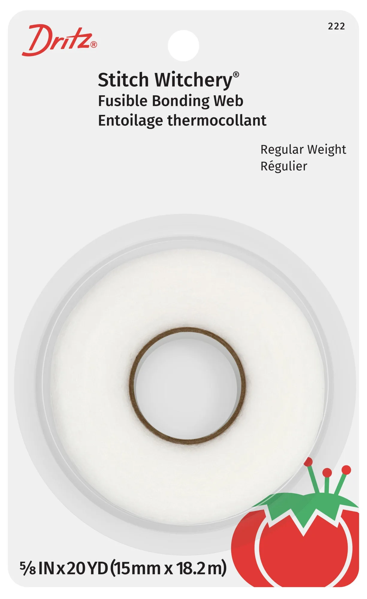 Stitch Witchery Fusible Bonding Web, Regular Weight, White
