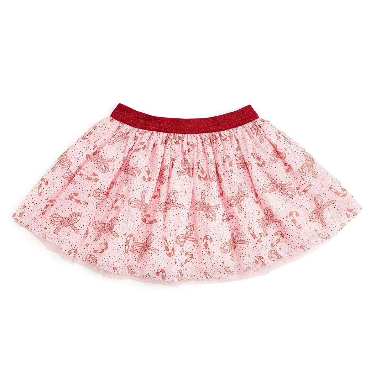 Candy Cane Bow Printed Christmas Tutu Skirt